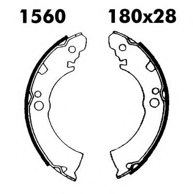 Комплект тормозных колодок BSF 01560