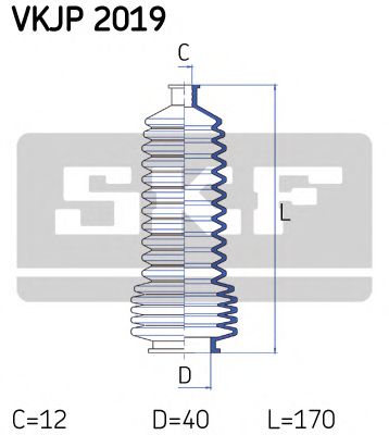 Комплект пылника, рулевое управление SKF VKJP 2019