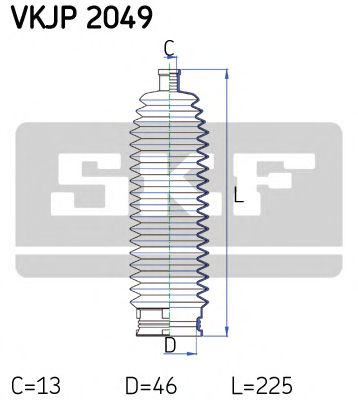 Комплект пылника, рулевое управление SKF VKJP 2049