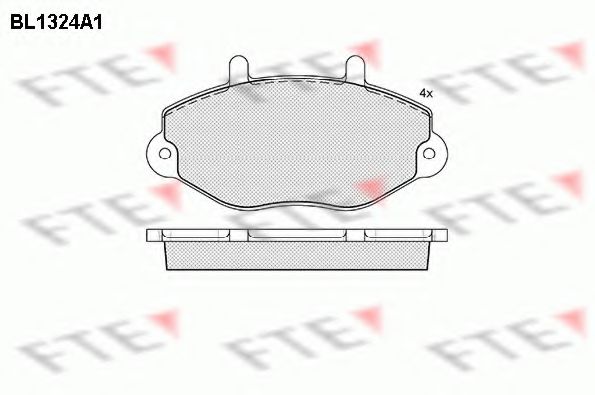 Комплект тормозных колодок, дисковый тормоз FTE BL1324A1