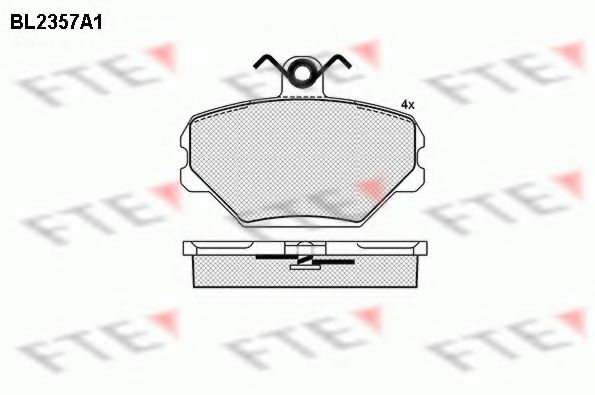 Комплект тормозных колодок, дисковый тормоз FTE BL2357A1