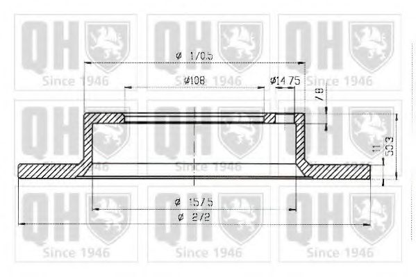 Тормозной диск QUINTON HAZELL BDC3387