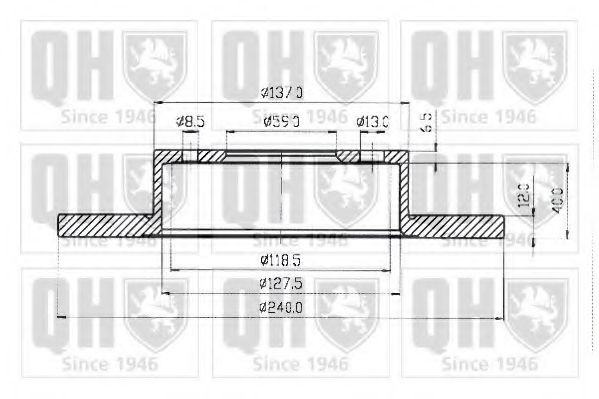 Тормозной диск QUINTON HAZELL BDC3436