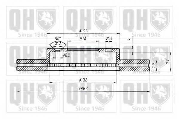 Тормозной диск BENDIX 345164