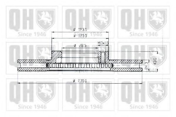 Тормозной диск QUINTON HAZELL BDC4584