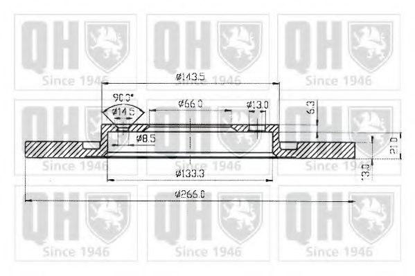 Тормозной диск QUINTON HAZELL BDC4676