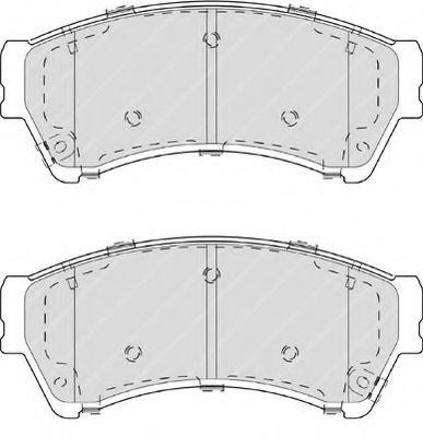 Комплект тормозных колодок, дисковый тормоз FERODO 24629