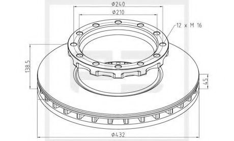 Тормозной диск PE Automotive 026.667-10A