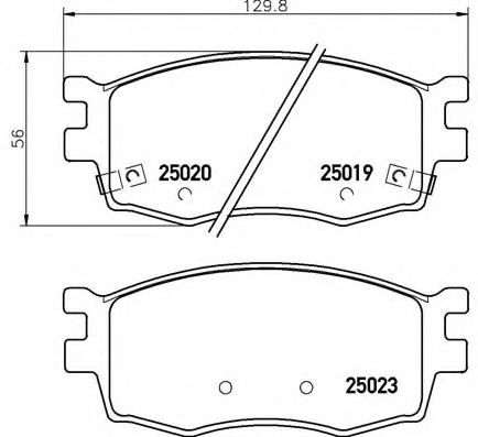 Комплект тормозных колодок, дисковый тормоз BREMBO P 30 069