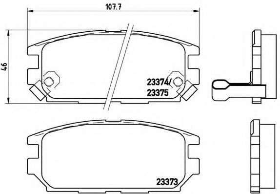 Комплект тормозных колодок, дисковый тормоз BREMBO P 54 025