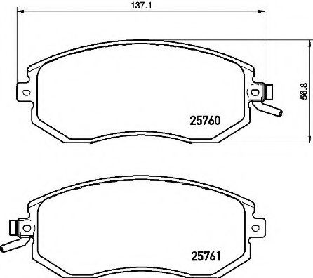 Комплект тормозных колодок, дисковый тормоз BREMBO P 78 021