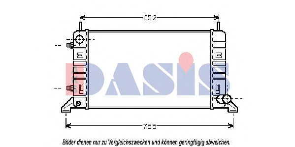 Радиатор, охлаждение двигателя AKS DASIS 090180N