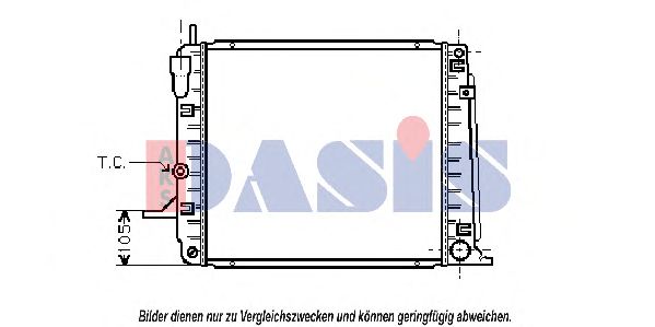 Радиатор, охлаждение двигателя AKS DASIS 091460N