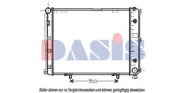 Радиатор, охлаждение двигателя AKS DASIS 122660N