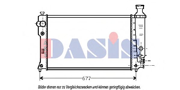 Радиатор, охлаждение двигателя AKS DASIS 161270N