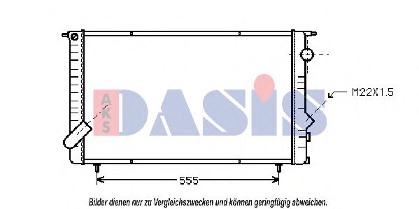 Радиатор, охлаждение двигателя AKS DASIS 180970N