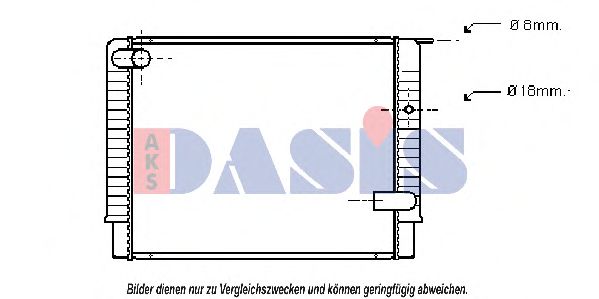 Радиатор, охлаждение двигателя AKS DASIS 220440N