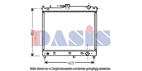 Радиатор, охлаждение двигателя AKS DASIS 320005N