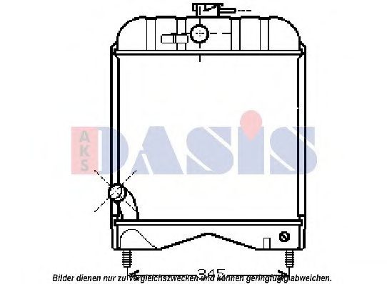 Радиатор, охлаждение двигателя AKS DASIS 450005N
