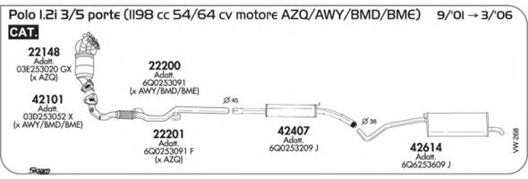 Система выпуска ОГ AKS DASIS SGVW268