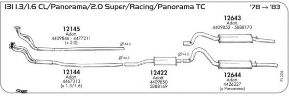 Система выпуска ОГ AKS DASIS SGFI224