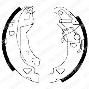 Комплект тормозных колодок DELPHI LS1682