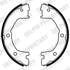 Комплект тормозных колодок, стояночная тормозная система DELPHI LS1919