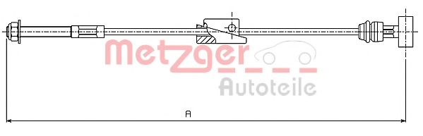 Трос, стояночная тормозная система METZGER 10.5415