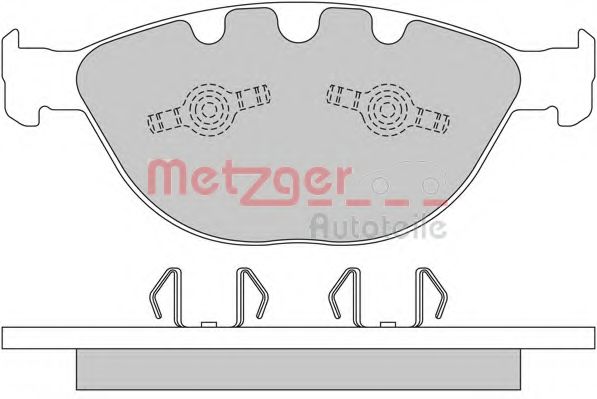 Комплект тормозных колодок, дисковый тормоз METZGER 1170380