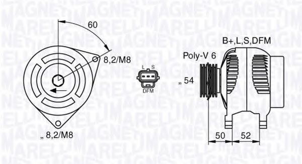 Генератор MAGNETI MARELLI 063377419010