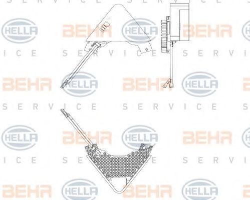 Регулятор, вентилятор салона BEHR HELLA SERVICE 5HL 351 321-221