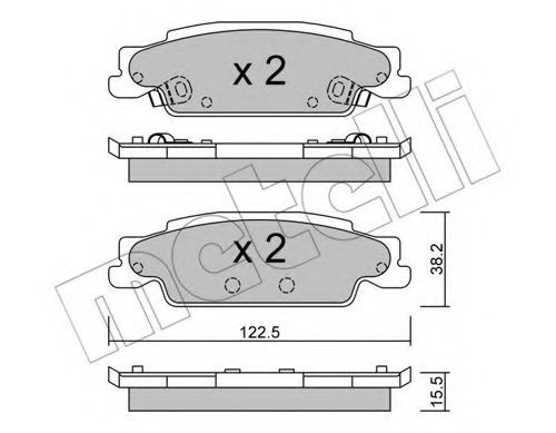 Комплект тормозных колодок, дисковый тормоз METELLI 22-0700-0