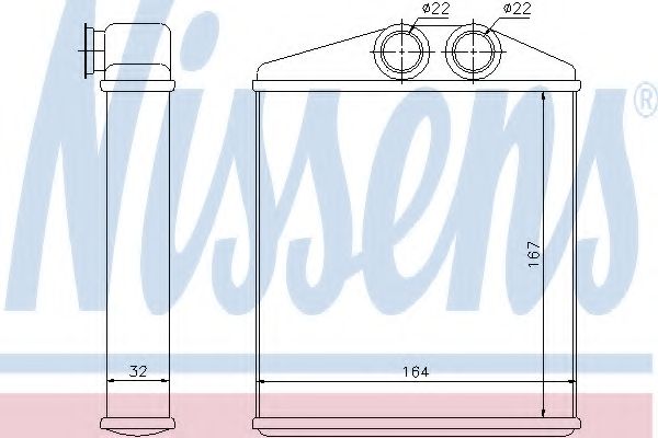 Теплообменник, отопление салона NISSENS 72661