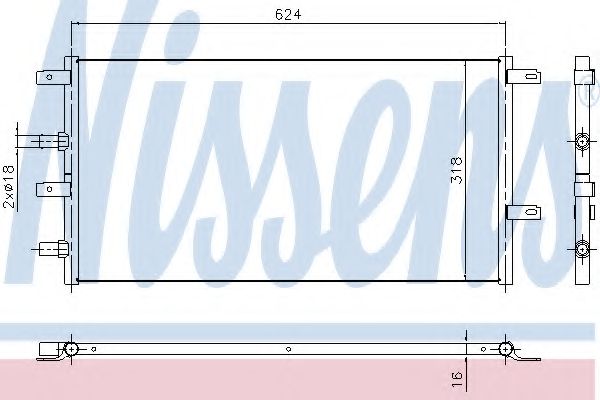 Радиатор, охлаждение двигателя NISSENS 61966