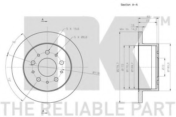 Тормозной диск NK 311943