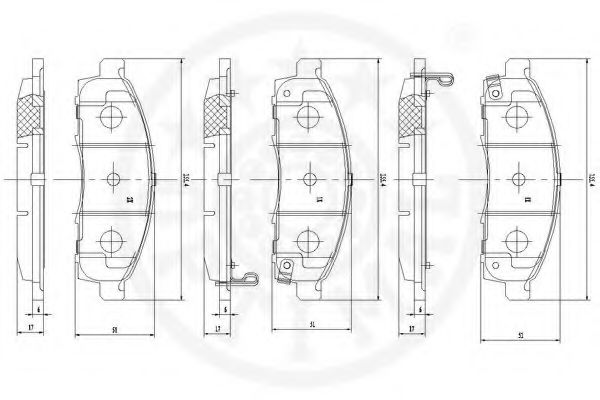 Комплект тормозных колодок, дисковый тормоз OPTIMAL 12537