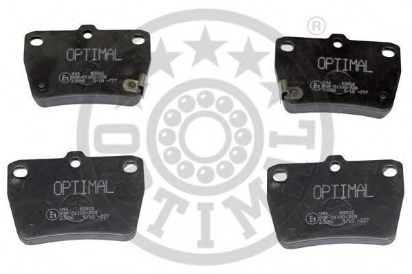 Комплект тормозных колодок, дисковый тормоз OPTIMAL 83902