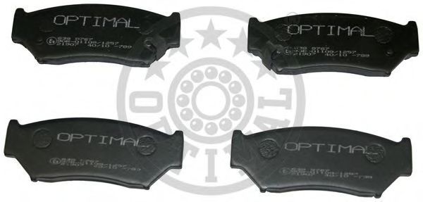 Комплект тормозных колодок, дисковый тормоз OPTIMAL 9767