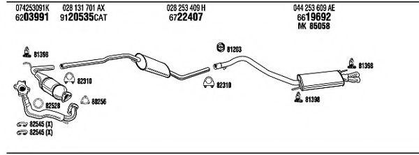 Система выпуска ОГ FONOS VW72292