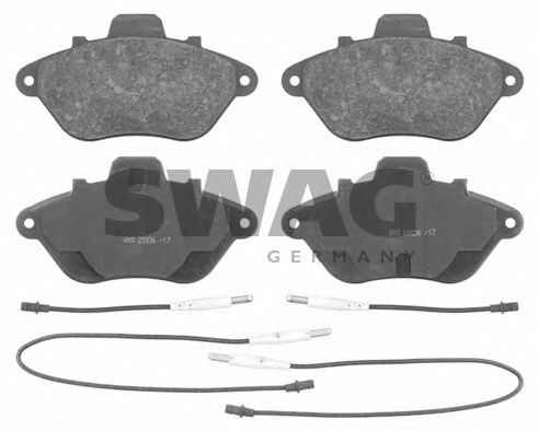 Комплект тормозных колодок, дисковый тормоз SWAG 21298