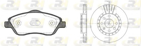 Комплект тормозов, дисковый тормозной механизм ROADHOUSE 8774.04