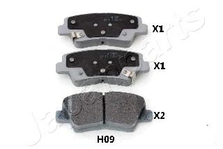 Комплект тормозных колодок, дисковый тормоз JAPANPARTS PP-H09AF