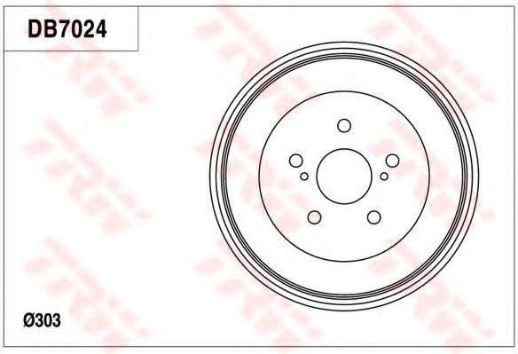 Тормозной барабан TRW DB7024
