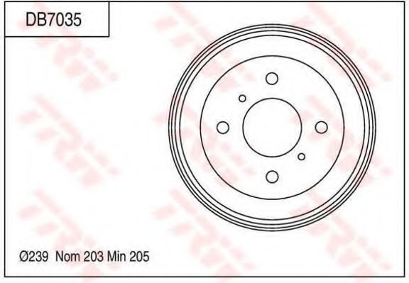 Тормозной барабан TRW DB7035