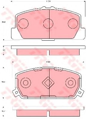 Комплект тормозных колодок, дисковый тормоз TRW GDB7109