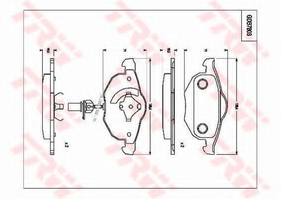 Комплект тормозных колодок, дисковый тормоз TRW GDB7803