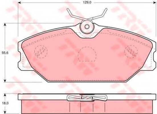 Комплект тормозов, дисковый тормозной механизм TRW GTD1085