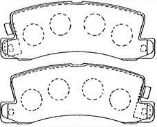Комплект тормозных колодок, дисковый тормоз AISIN A2N081