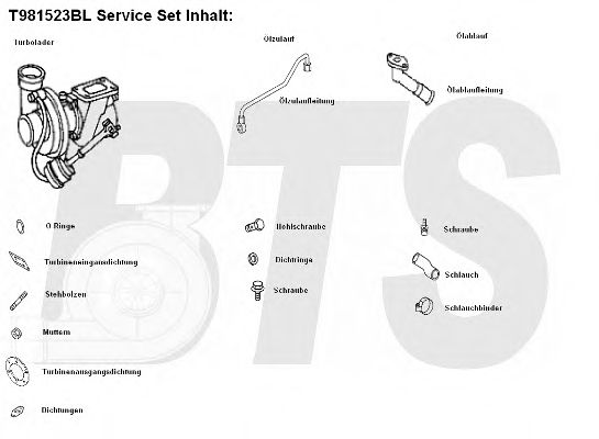 Компрессор, наддув BTS Turbo T981523BL