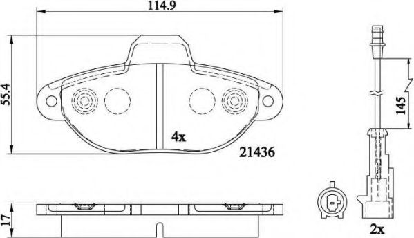 Комплект тормозных колодок, дисковый тормоз NATIONAL NP2694